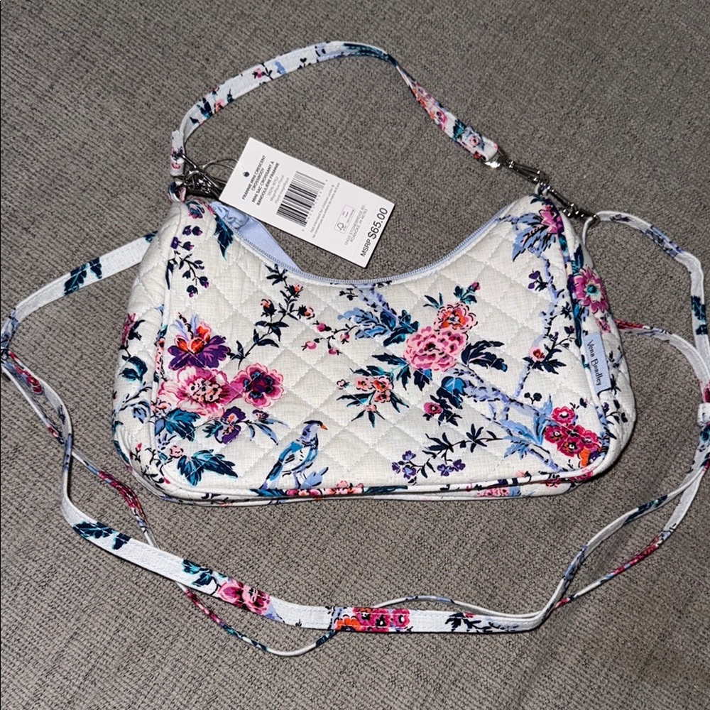 Vera Bradley Frannie Mini Crescent Crossbody with Adjustable Strap